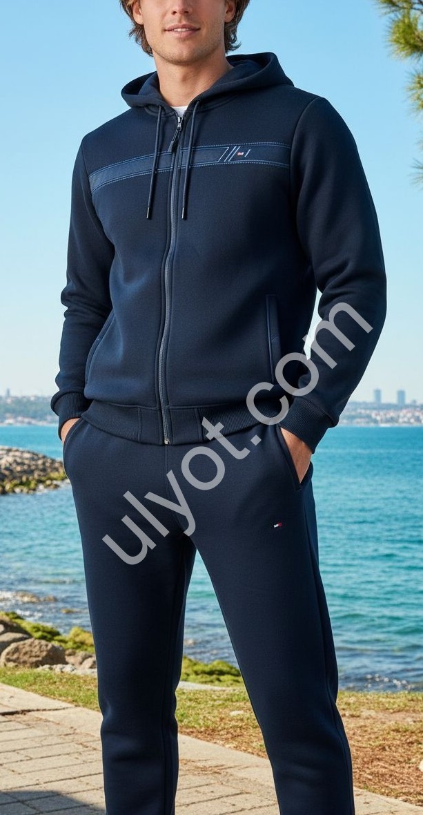 СПОРТ.КОСТЮМ-1 T06 (M-2XL) ФЛІС ПРЯМИЙ Т.СИНІЙ