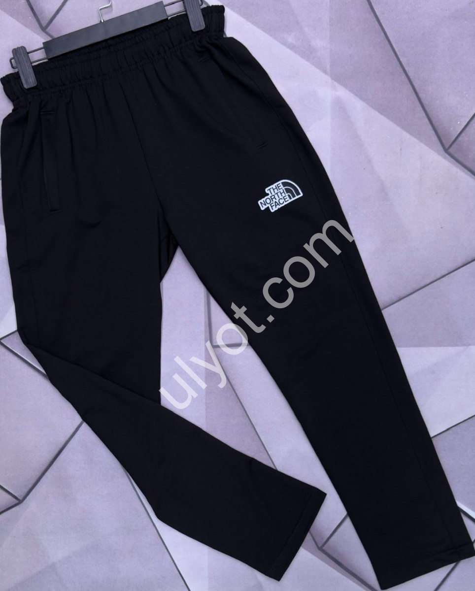 СПОРТ.ШТАНЫ T48 (S-2XL) ПРЯМОЙ ЧЕРНЫЙ 6