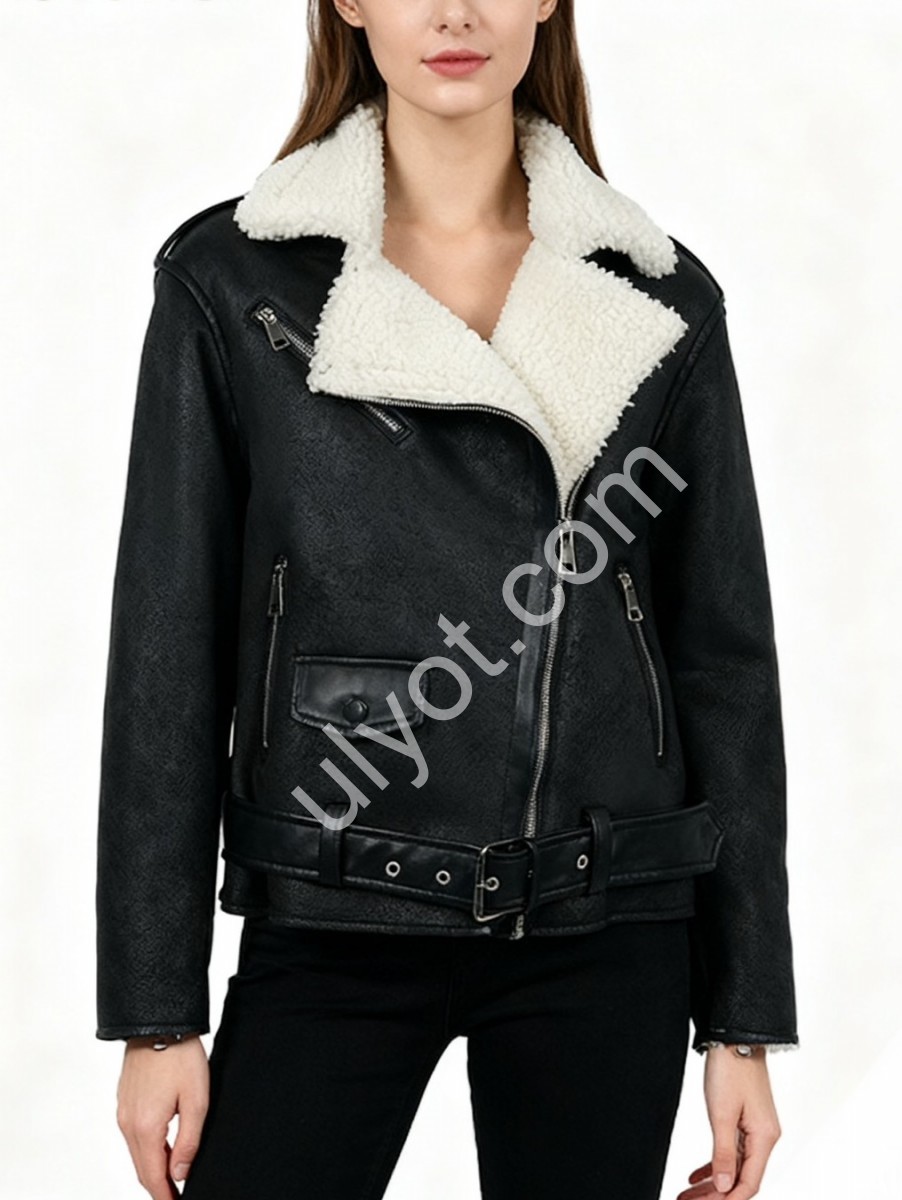 ДУБЛЕНКА AOLONG (S-2XL) ЧЕРНЫЙ 8821