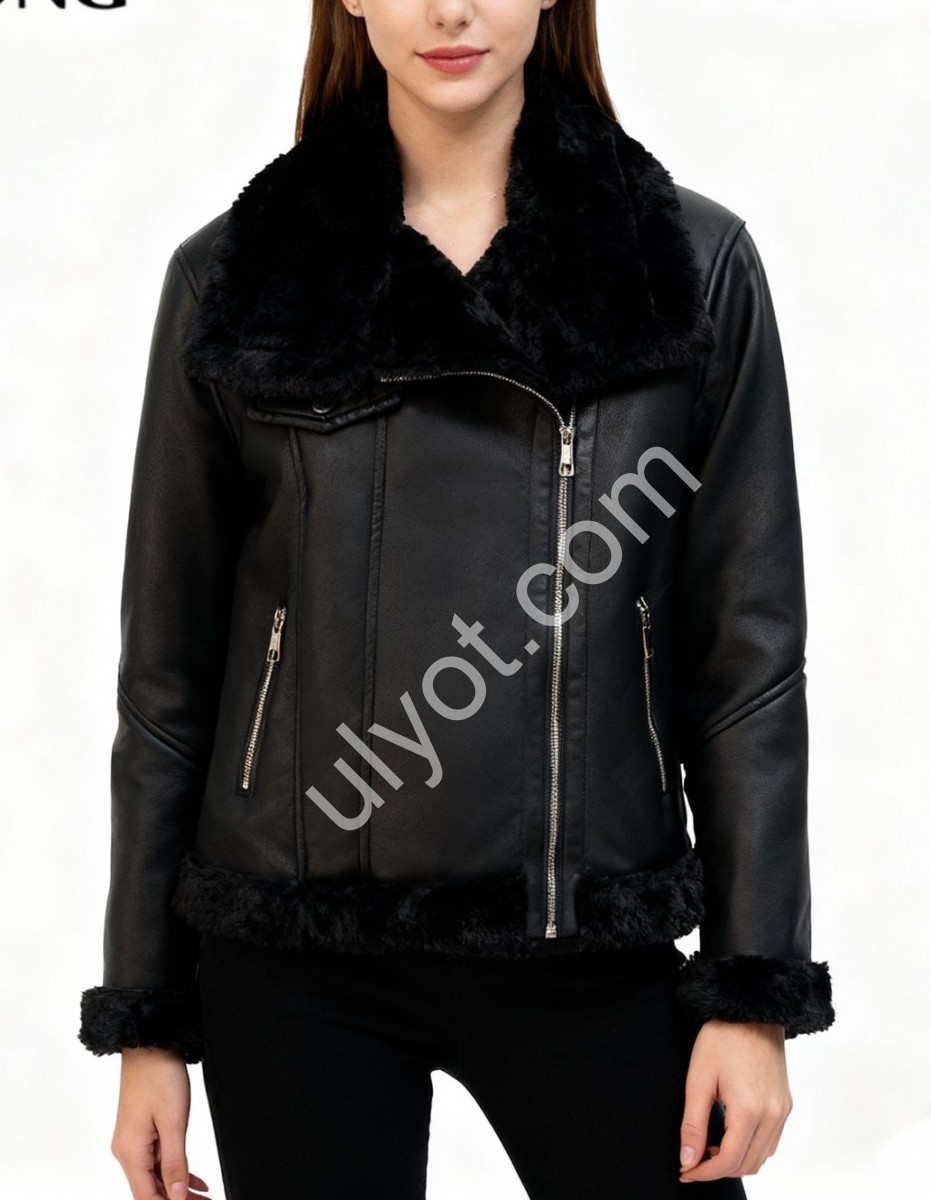 ДУБЛЕНКА AOLONG (S-2XL) ЧЕРНЫЙ 8853