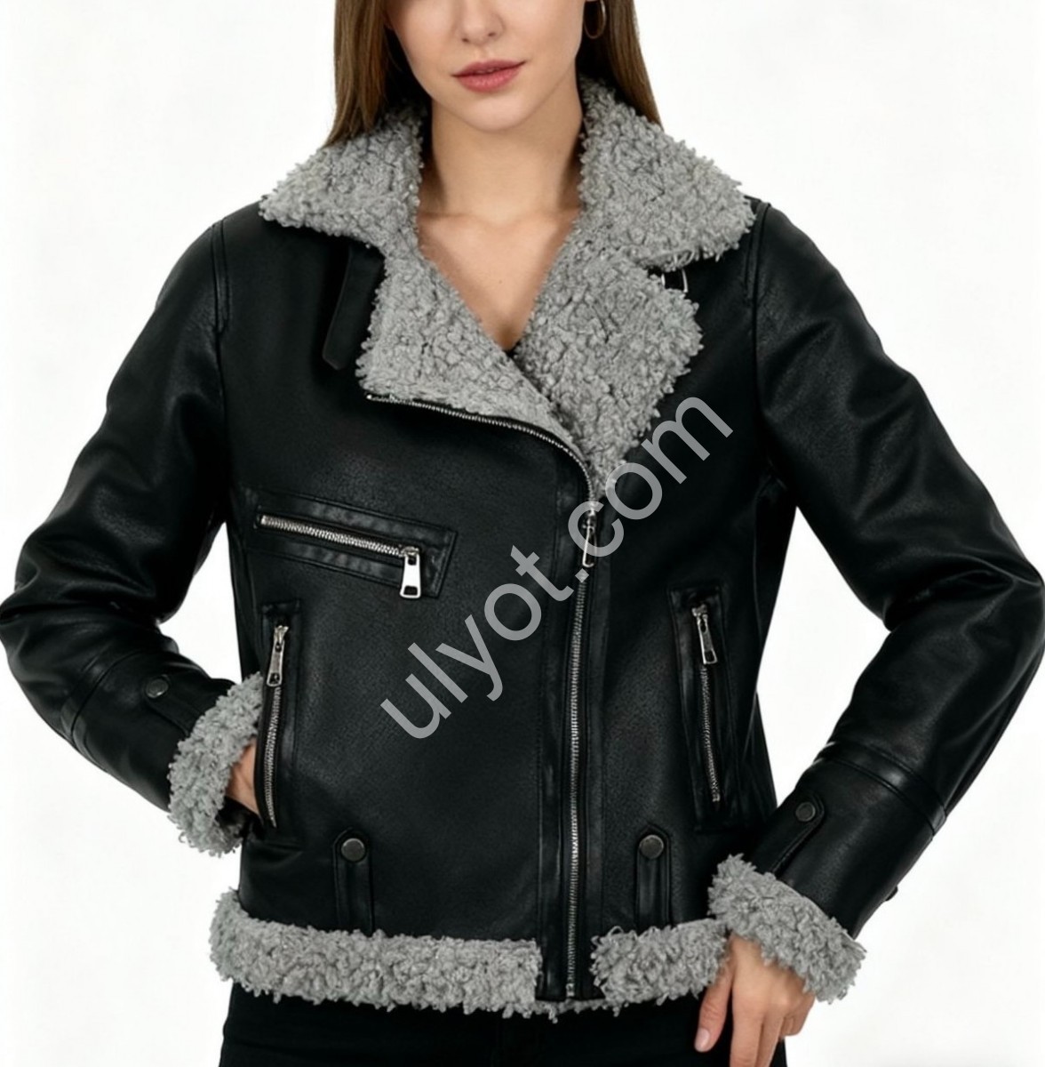 ДУБЛЕНКА AOLONG (S-2XL) ЧОРНИЙ 8807