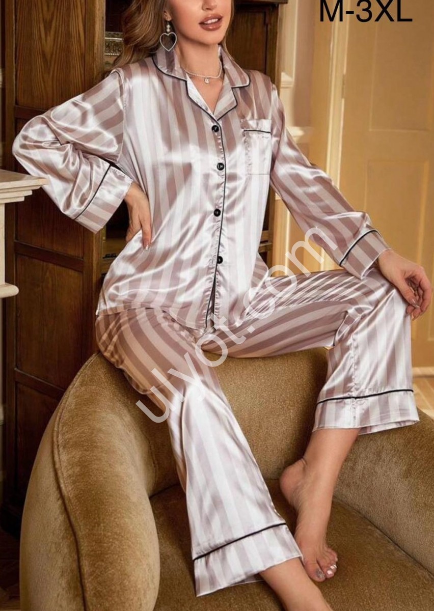 ПІЖАМА (M-3XL) СМУЖКИ 70228