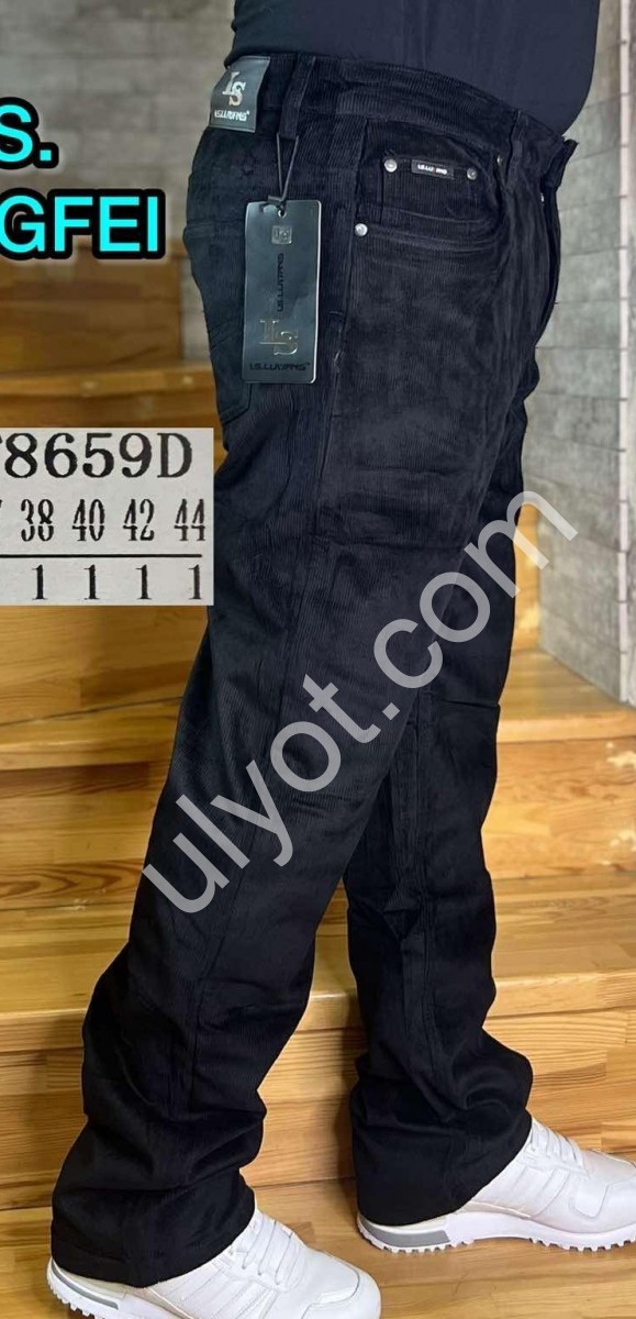 БРЮКИ LONGFEI  (34-44) ФЛИС ЧЕРНЫЙ F8659