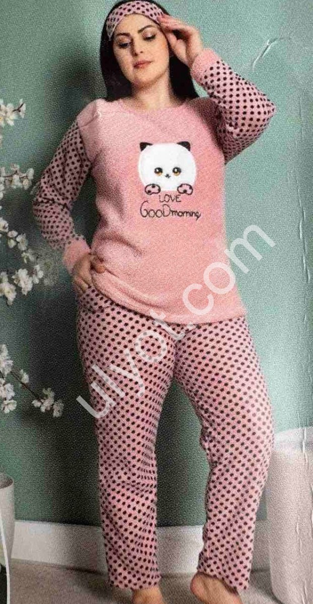 ПІЖАМА (XL-4XL) МАХРА РОЖОВИЙ 01870