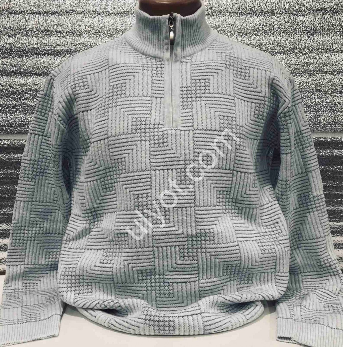 СВИТЕР EVS (L-2XL) СВ.СЕРЫЙ 3090