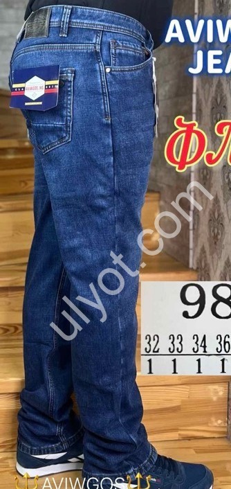 ДЖИНСИ AVIWGOS (32-42) ФЛІС Т.СІНІЙ 9868