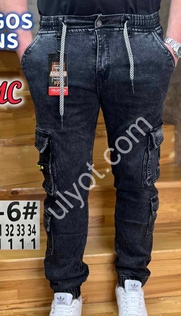 ДЖИНСИ AVIWGOS (27-34) ФЛІС КАРГО ГРАФІТ 725-6