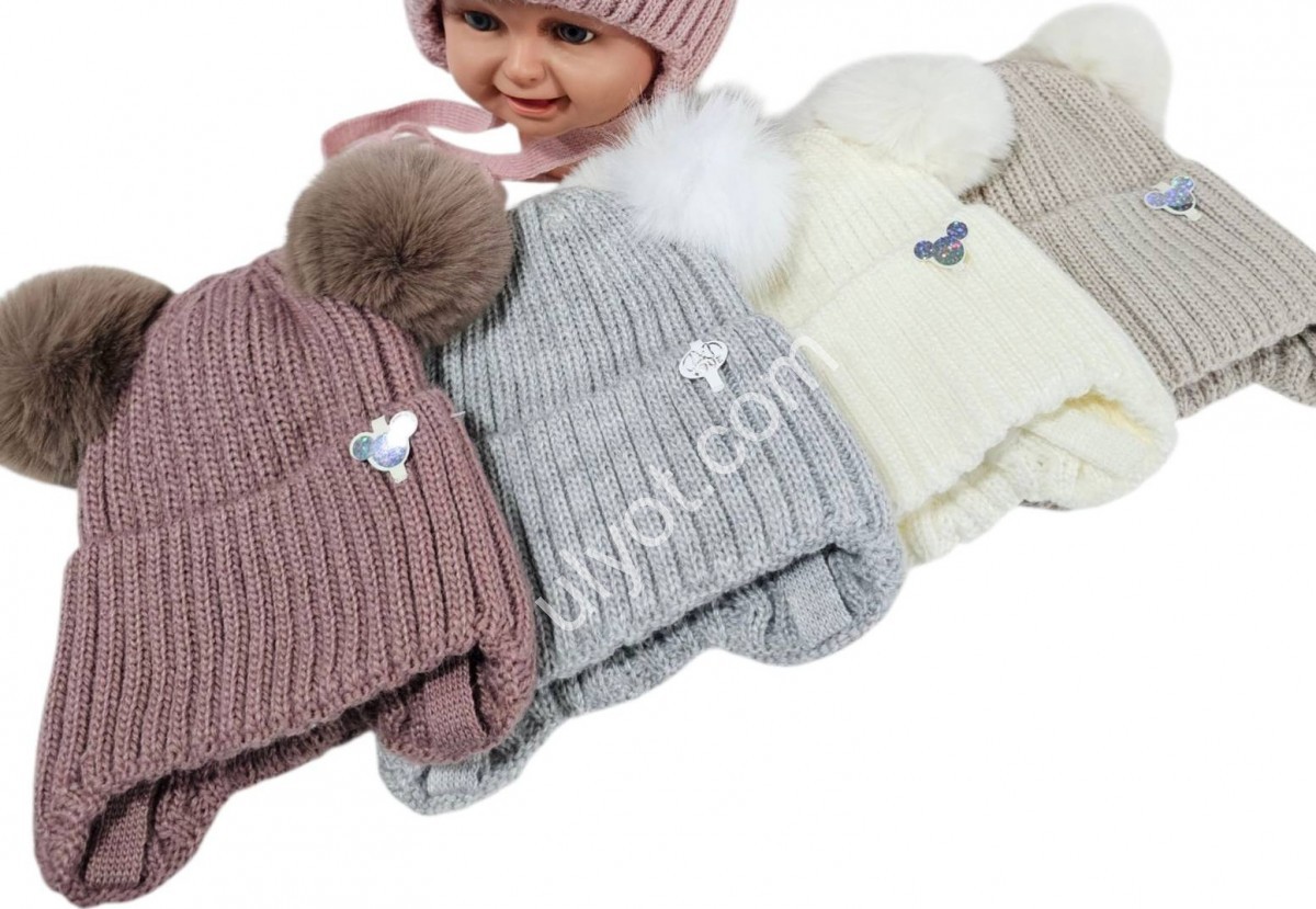 ШАПКА (ONE SIZE 50-52) ФЛИС МИКС 