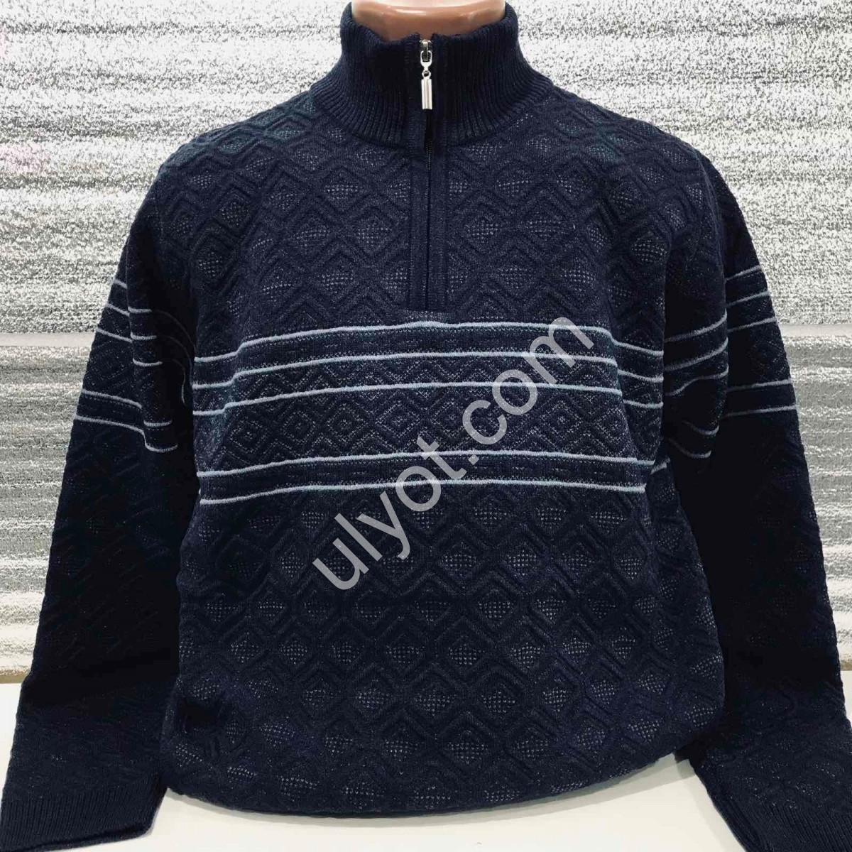 СВИТЕР EVS (L-2XL) Т.СИНИЙ 3005