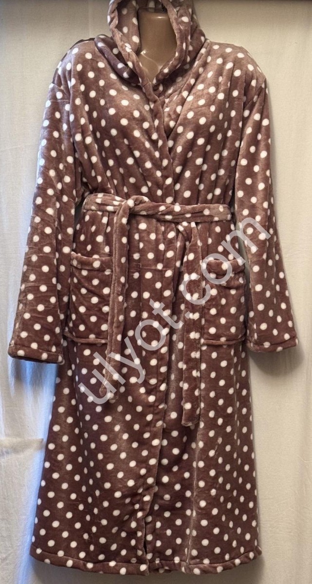 ХАЛАТ ГОРОХ (56-60) МАХРА КОРИЧНЕВЫЙ 