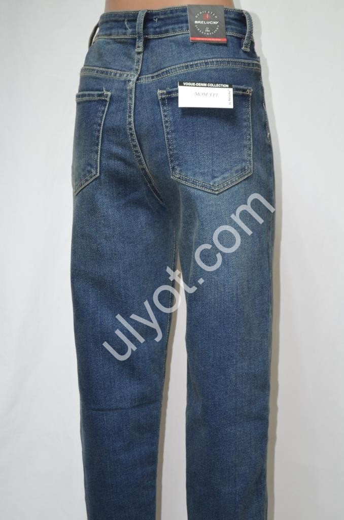 ДЖИНСЫ RELUCKY (25-27) БАЙКА Т.СИНИЙ M668-7