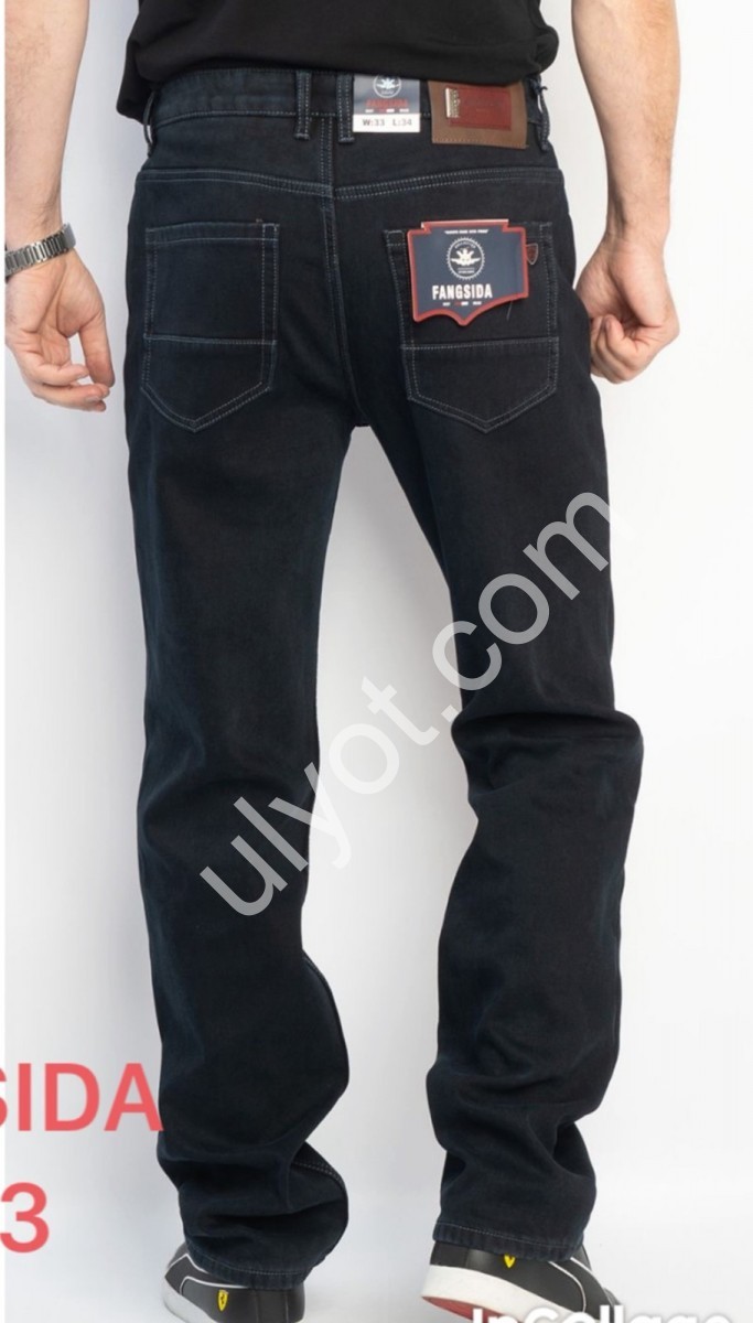 ДЖИНСЫ FANGSIDA (30-38) ФЛИС Т.СИНИЙ 8863