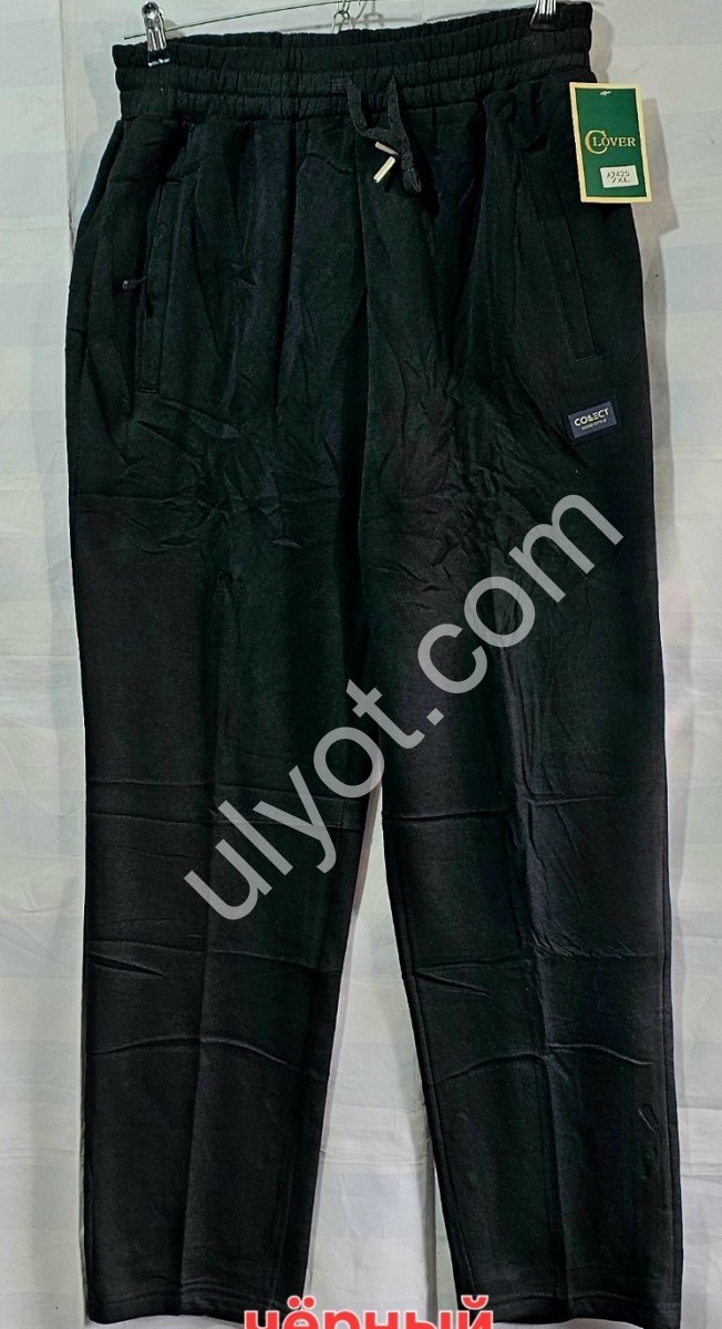 СПОРТ.ШТАНИ (7XL-10XL) ФЛІС ПРЯМИЙ ЧОРНИЙ 2425