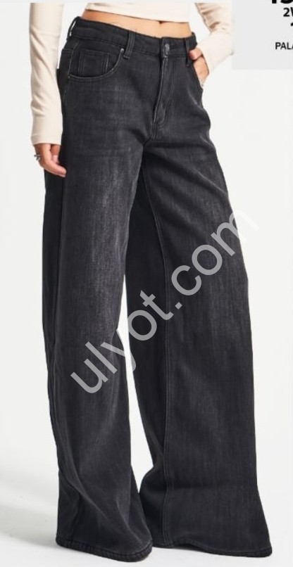 ДЖИНСЫ IT'S BASIC (32-46) МЕХ ГРАФИТ 4346/2w5/1