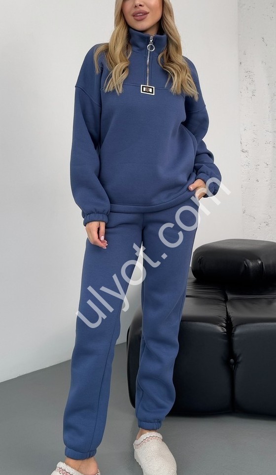 СПОРТ.КОСТЮМ (42-52) МАНЖЕТ Т.СИНІЙ 131