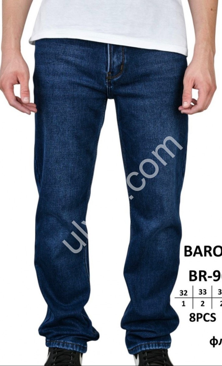 ДЖИНСИ BARON (32-38) ФЛІС Т.СИНІЙ BR9608F