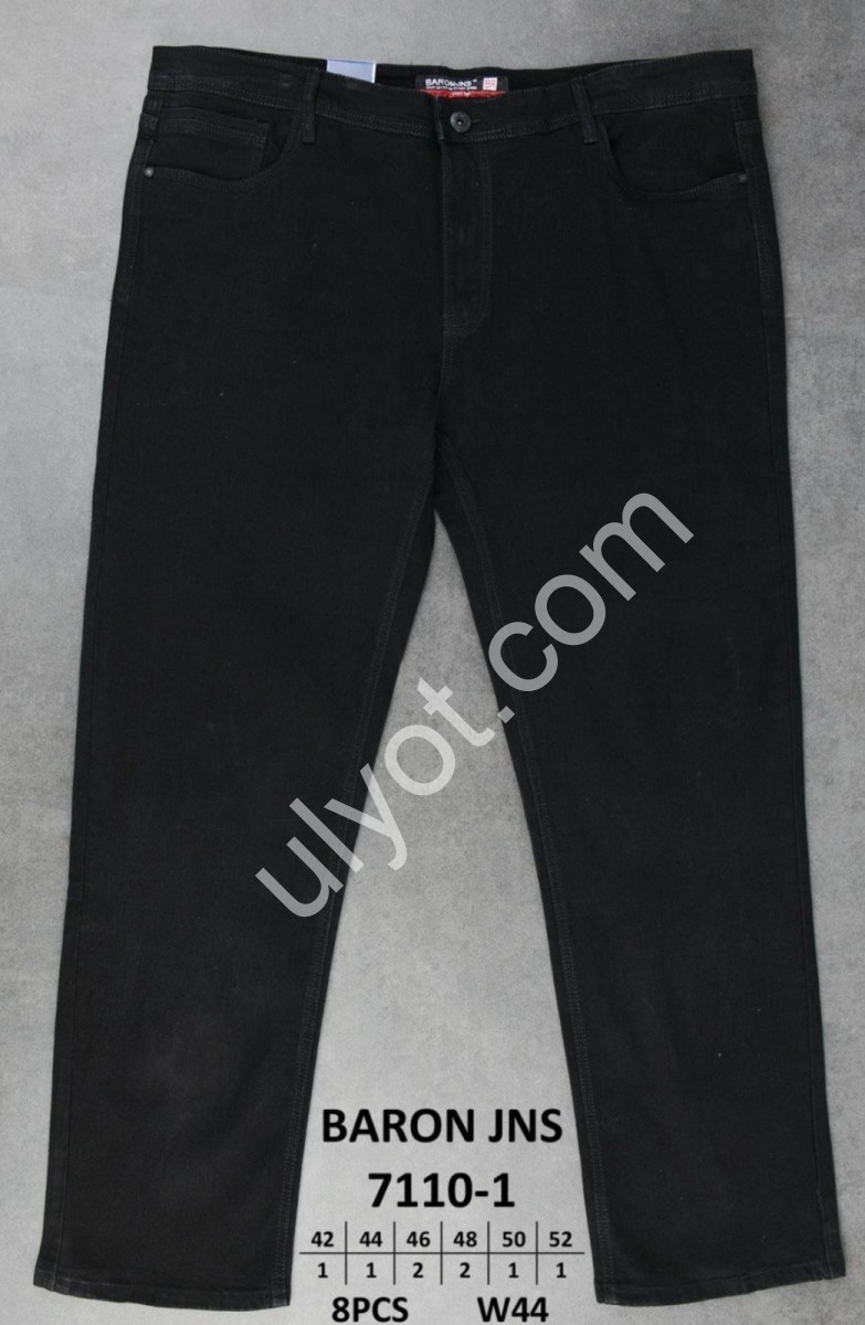 ДЖИНСИ BARON (42-52) ЧОРНИЙ 7110-1
