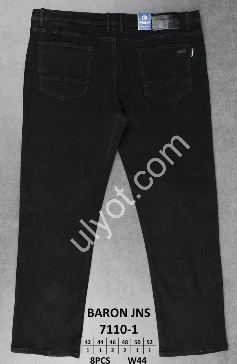 ДЖИНСИ BARON (42-52) ЧОРНИЙ 7110-1
