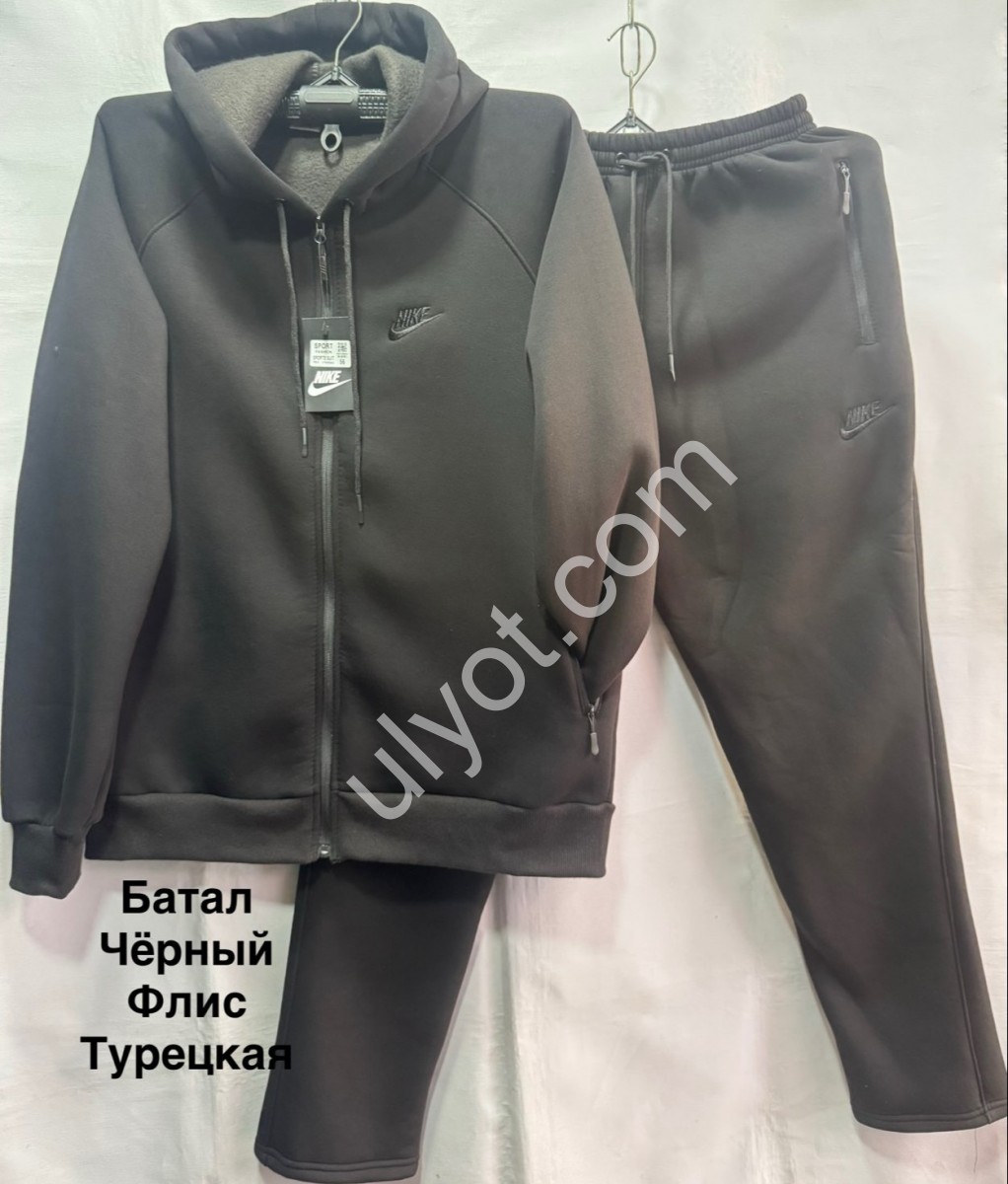 СПОРТ.КОСТЮМ1 N02 (56-64) ФЛИС ПРЯМОЙ ЧЕРНЫЙ 