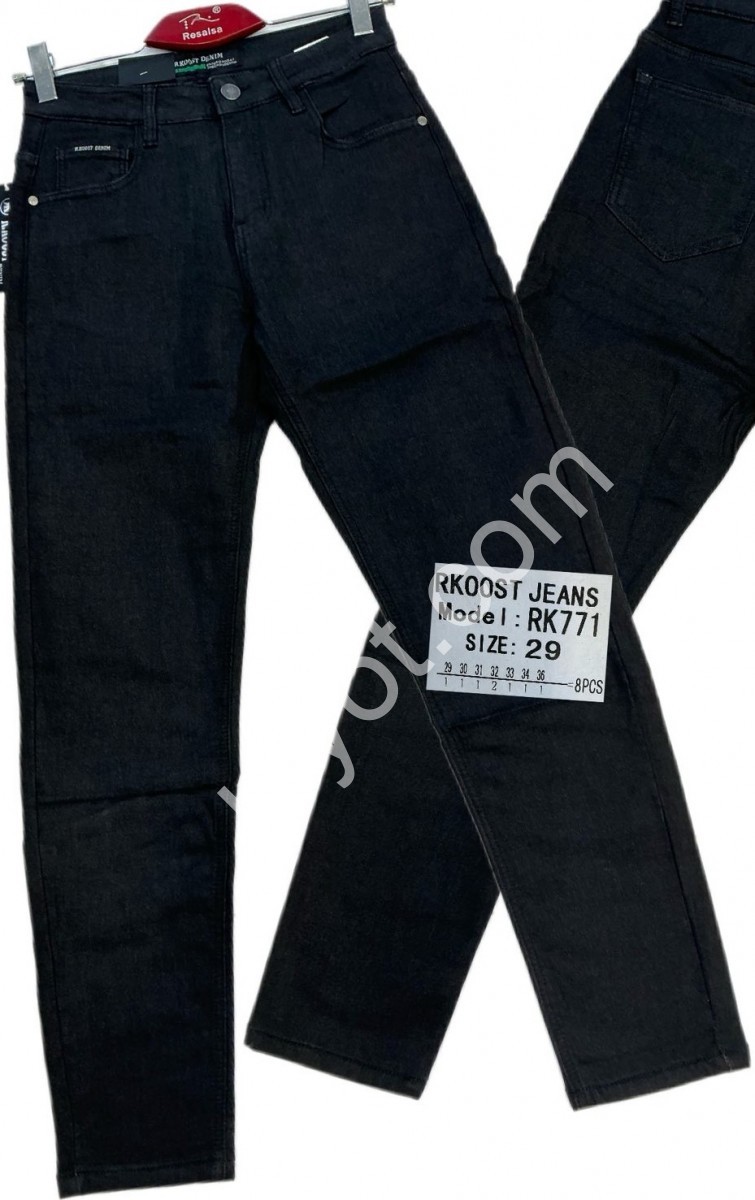 ДЖИНСЫ R.KOOST (29-36) ФЛИС ГРАФИТ RK771