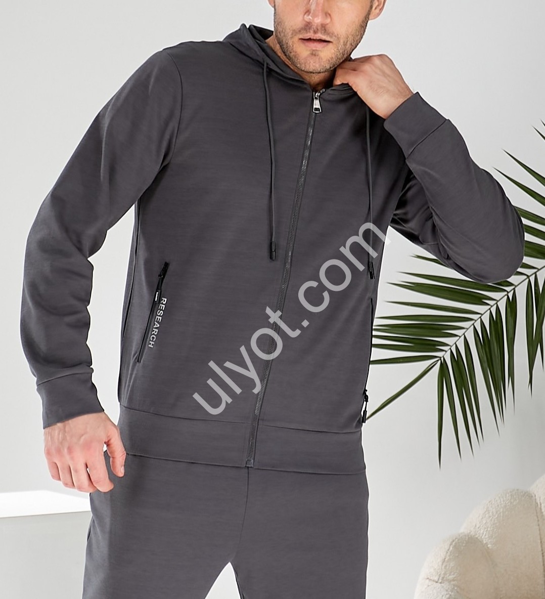 КОСТЮМ JJF (L-4XL) СЕРЫЙ 