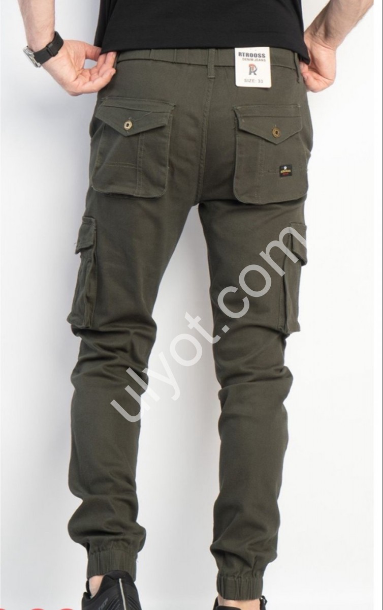ДЖИНСИ RTROOSS (30-38) КАРГО ХАКІ 8080-2