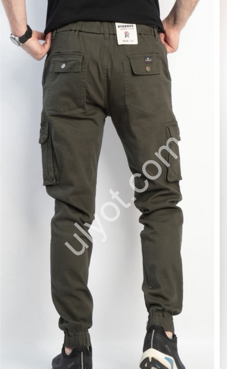 ДЖИНСЫ RTROOSS (29-36) КАРГО ХАКИ 8075-2