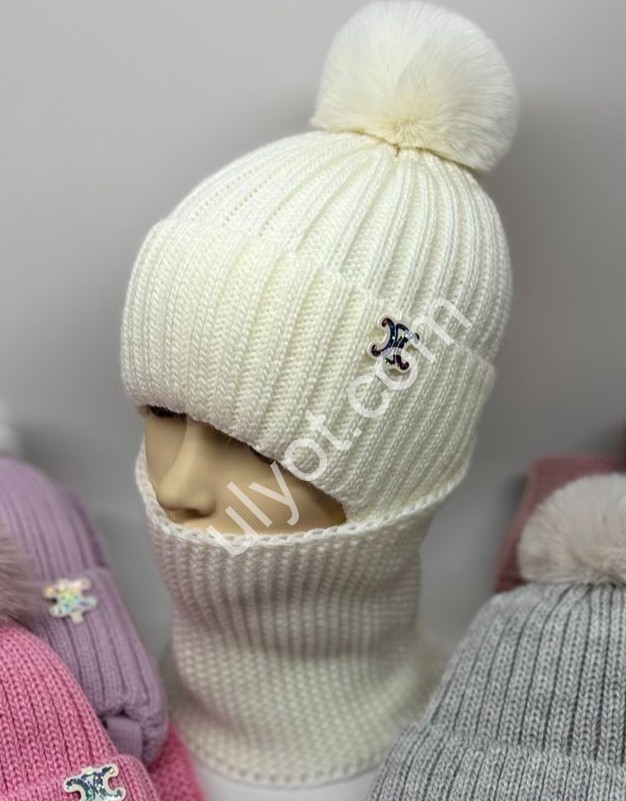 ШАПКА+ХОМУТ1 (ONE SIZE 50-52) ФЛИС МИКС 