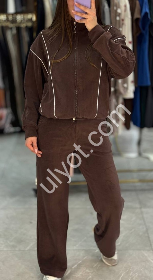 КОСТЮМ (42-52) ФЛИС ШОКОЛАД 1683
