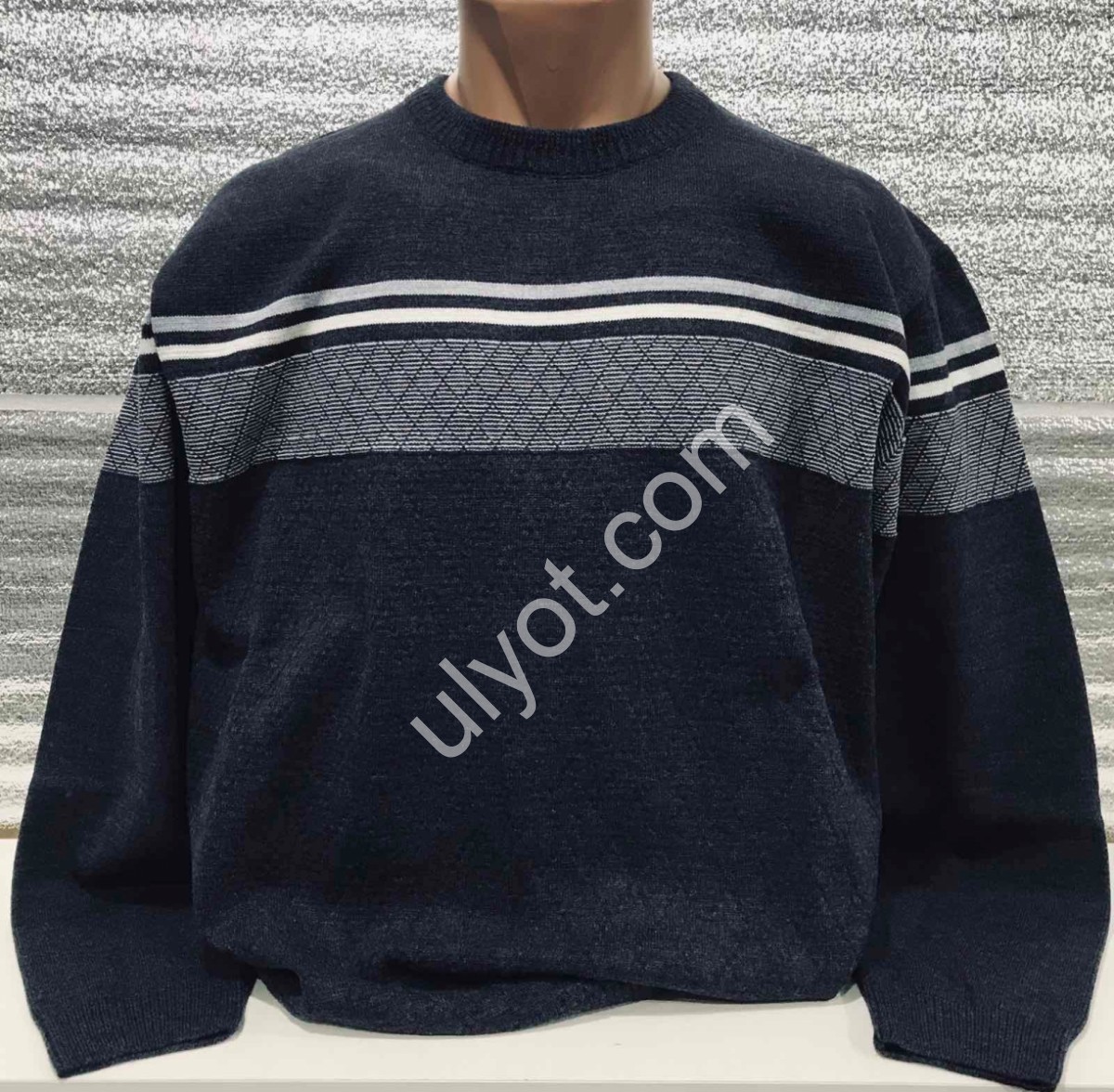 СВИТЕР DEVANTI (3XL-5XL) Т.СИНИЙ 73509-1