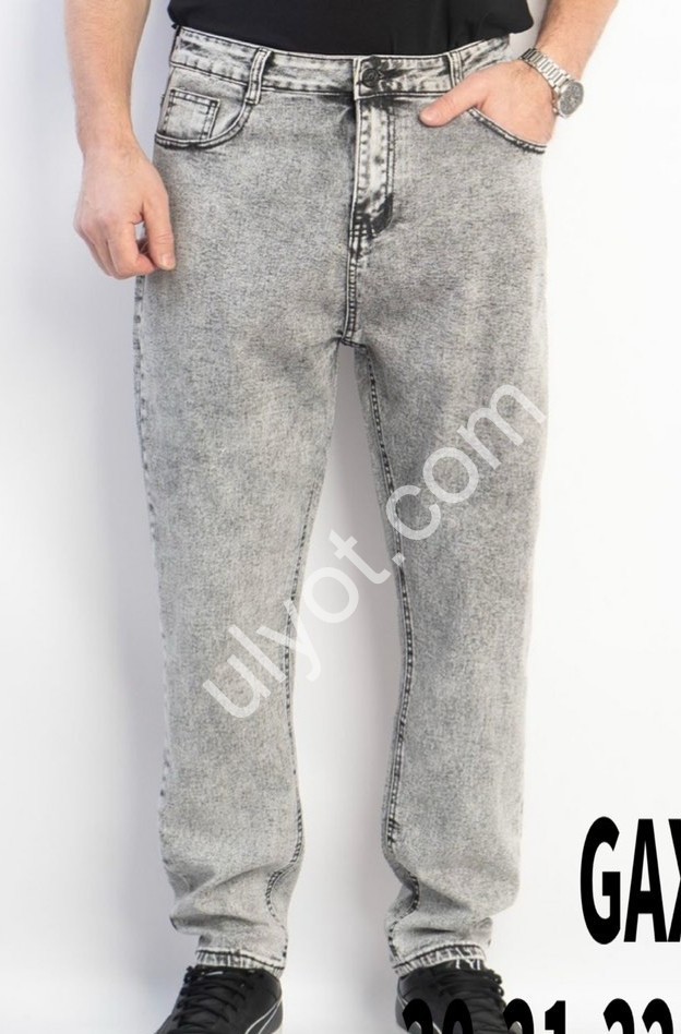 ДЖИНСЫ GAXGAX (30-40) СЕРЫЙ 1209