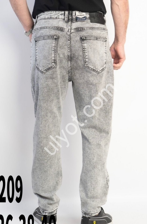 ДЖИНСЫ GAXGAX (30-40) СЕРЫЙ 1209
