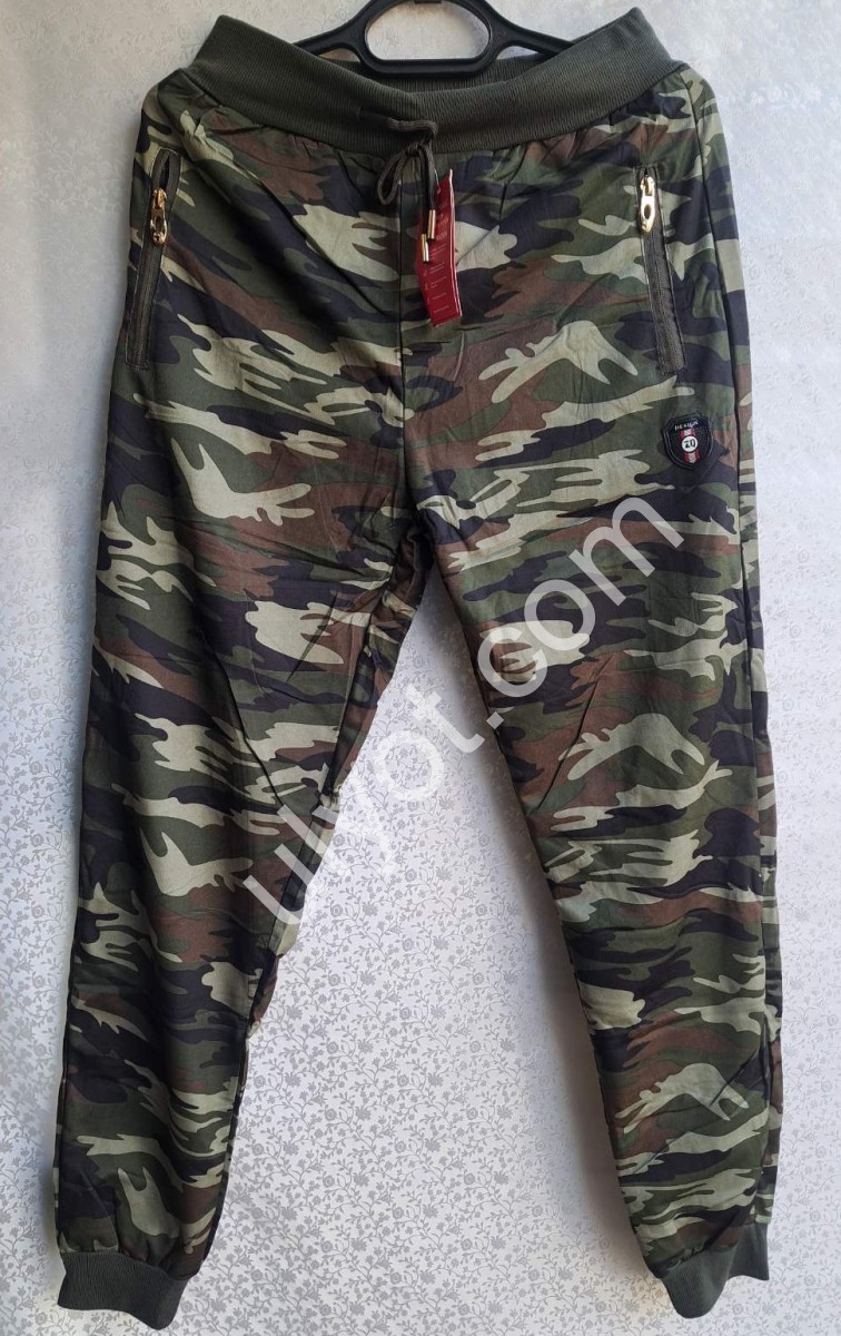 СПОРТ.ШТАНИ (M-3XL) МАНЖЕТ ХАКІ 612/3