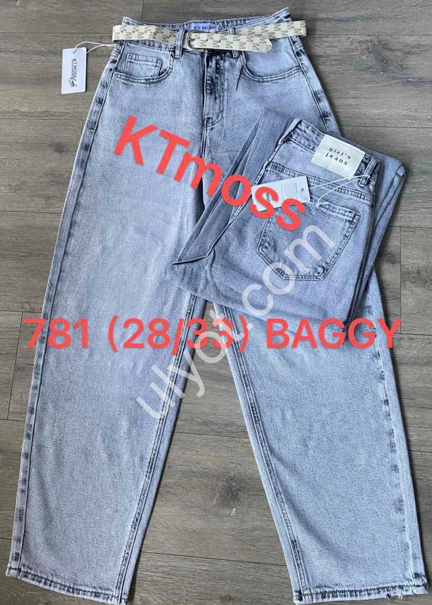 ДЖИНСЫ KT.MOSS (28-33) СЕРЫЙ 781