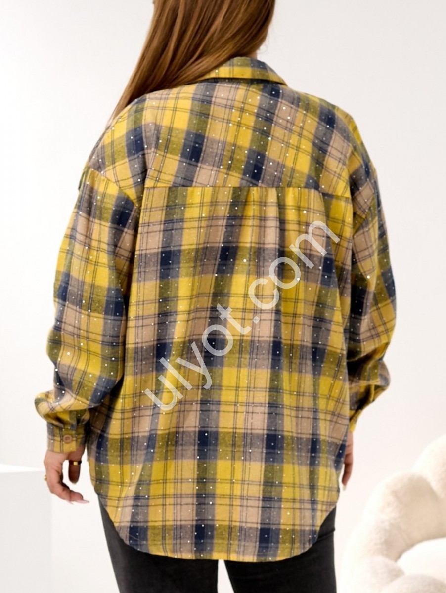 Фото 2 СОРОЧКА (3XL-6XL) СТРАЗ ЧЕРВОНИЙ 7753