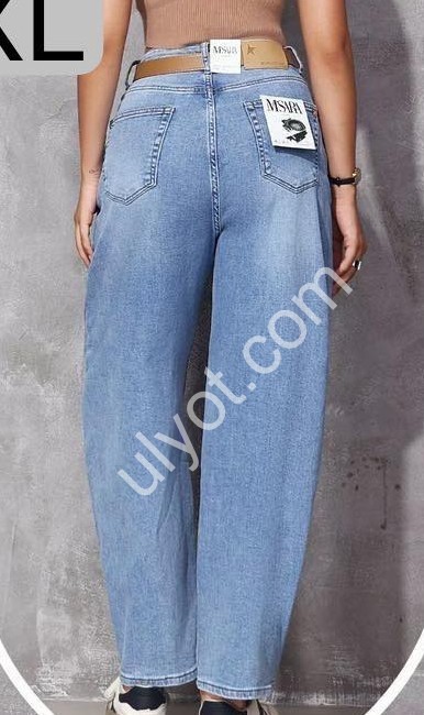 ДЖИНСЫ M.SARA (XS-XL) СИНИЙ 1521-4B