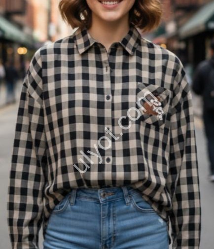 РУБАШКА (OVER SIZE) БЕЖ GZ075