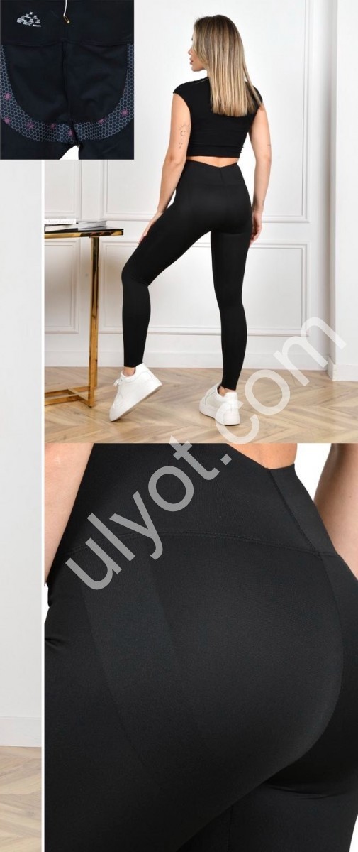 ЛЕГГИНСЫ (M-2XL) ЧЕРНЫЙ 2813