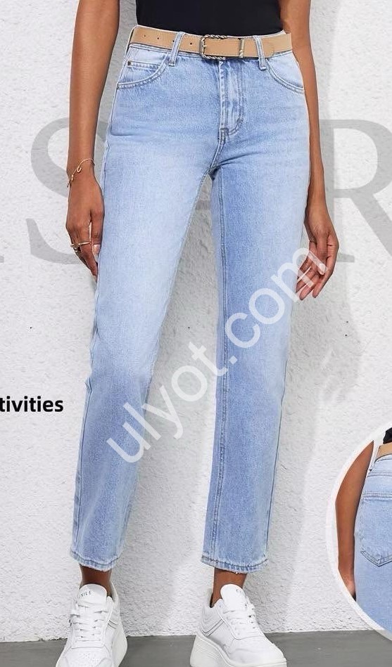 ДЖИНСЫ M.SARA (XS-XL) ГОЛУБОЙ 8902-5