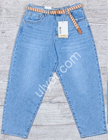 ДЖИНСИ M.SARA (L-4XL) СИНІЙ 388-5