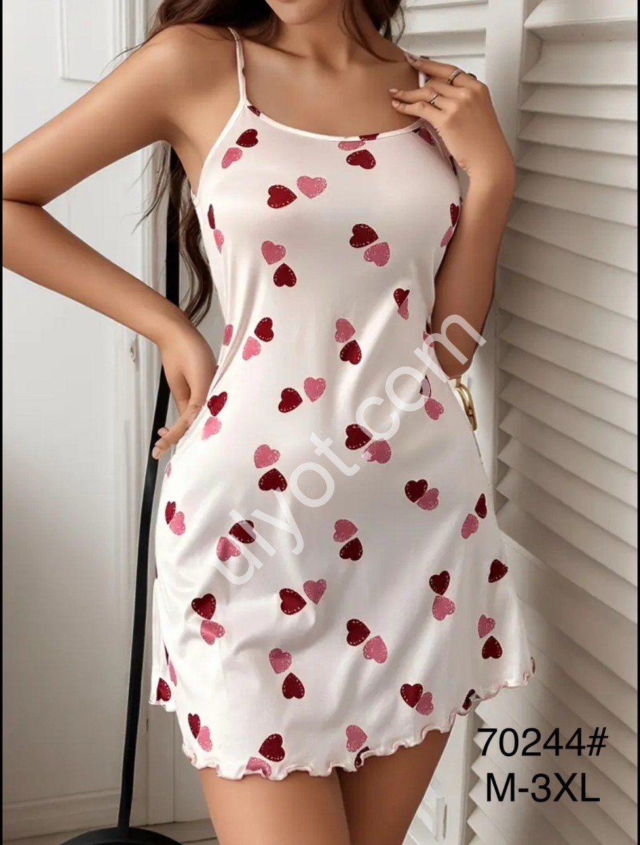 ПИЖАМА (M-3XL) БЕЛЫЙ 70244