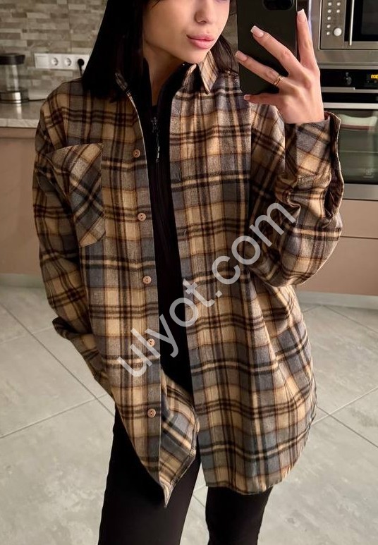 РУБАШКА (42-48) КОРИЧНЕВЫЙ 2026/1