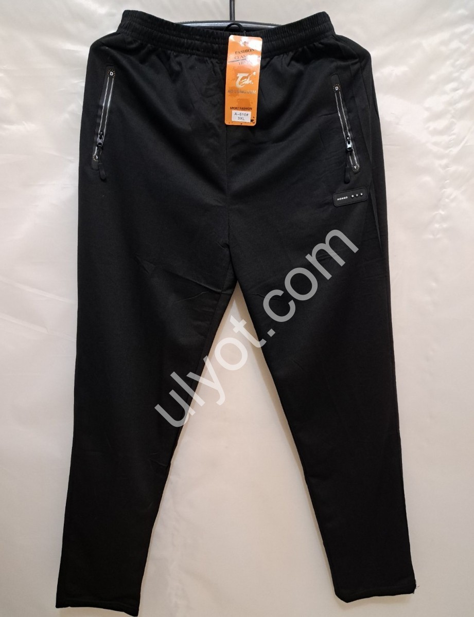СПОРТ.ШТАНИ (XL-5XL) ПРЯМИЙ ЧОРНИЙ 610