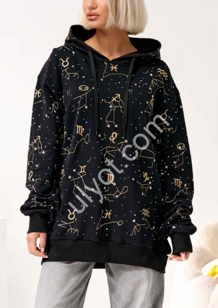 ХУДИ (OVER SIZE) ЧЕРНЫЙ 001