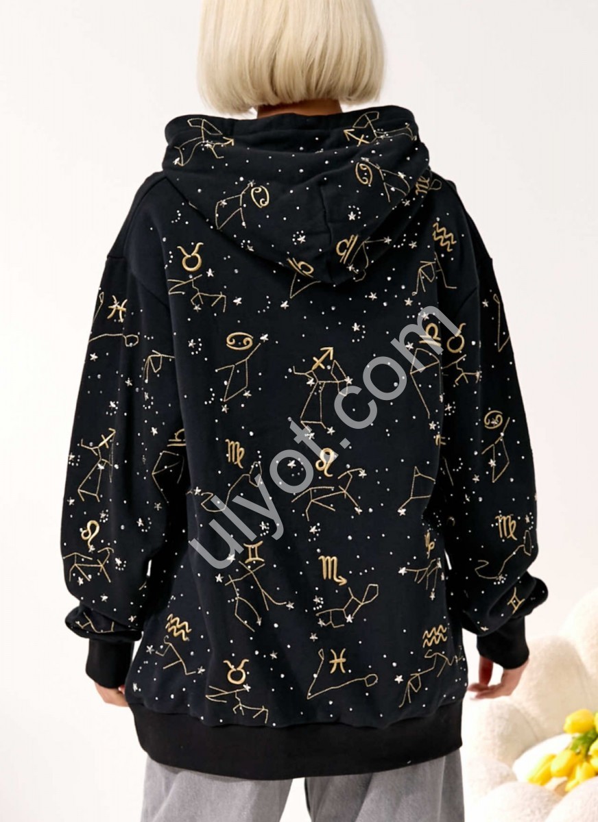 ХУДИ (OVER SIZE) ЧЕРНЫЙ 001