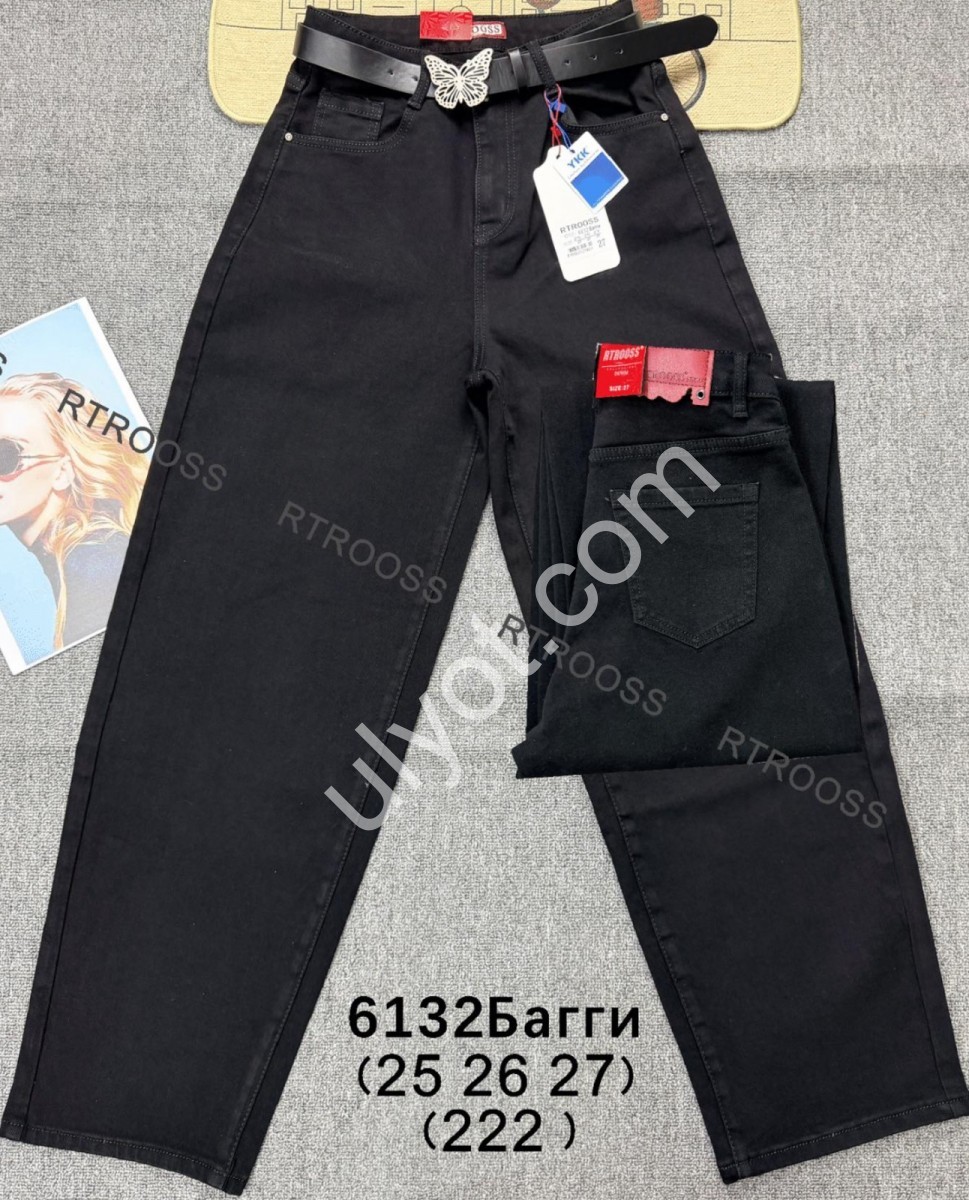 ДЖИНСЫ RTROOSS (25-27) ЧЕРНЫЙ 6132
