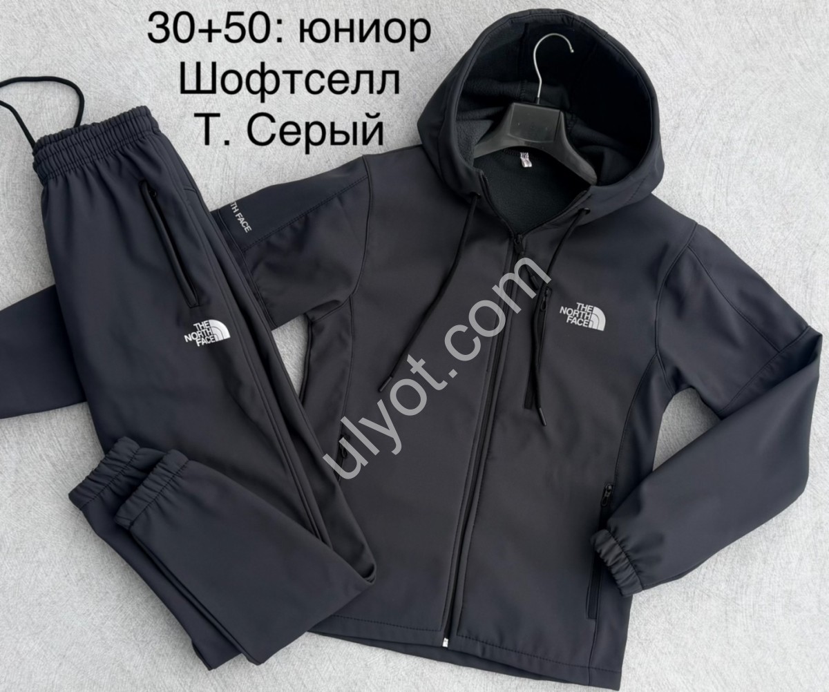 СПОРТ.КОСТЮМ T48 (40-48) ФЛИС МАНЖЕТ ГРАФИТ 30+50