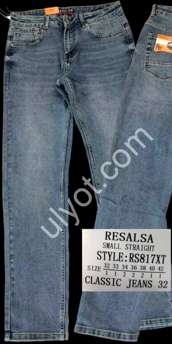 ДЖИНСЫ RESALSA (32-42) СИНИЙ 817