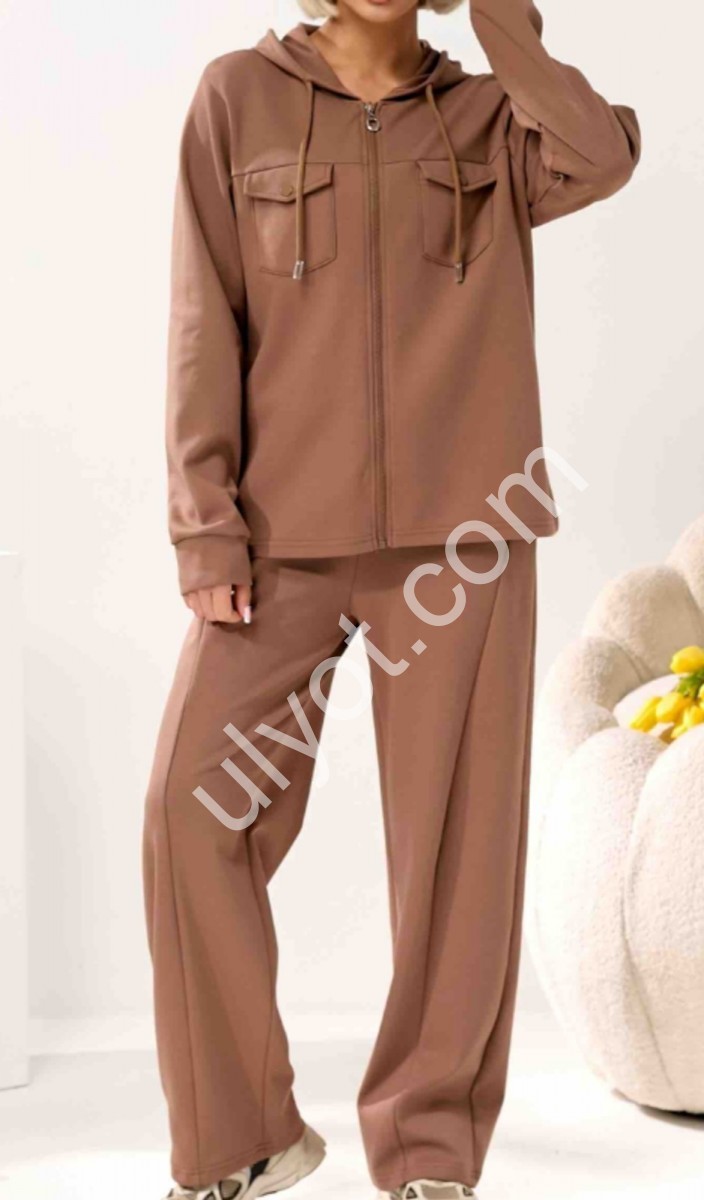 КОСТЮМ JJF (L-4XL) ПРЯМОЙ Т.СЕРЫЙ 8856