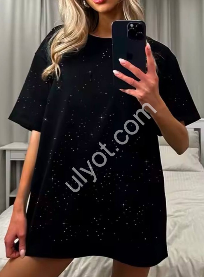 ФУТБОЛКА  (52-56) СТРАЗЫ МИКС 26001